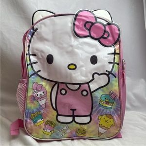 Sanrio Hello Kitty And Food Friends Pink Plastic Polyester Backpack Kawaii